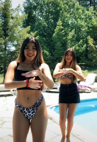 3. Cute Melissa & Cassandra Tejada in Crop Top at the Pool