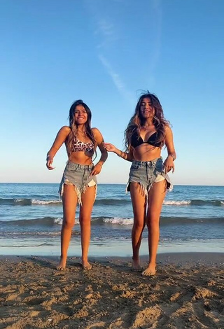 3. Sexy Melissa & Cassandra Tejada in Bikini Top at the Beach