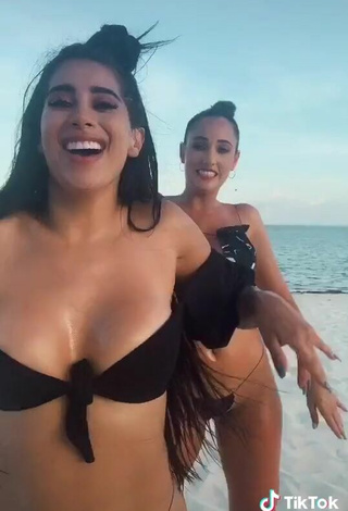 4. Sexy Kim Shantal Shows Cleavage in Mini Bikini at the Beach
