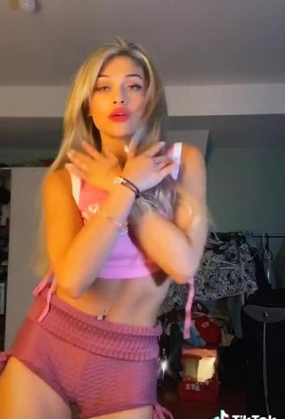 4. Sexy Victoria Annunziato in Pink Crop Top