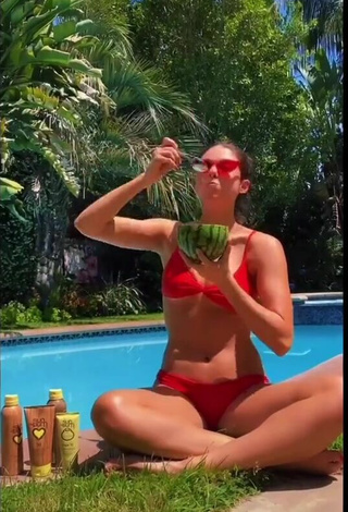 4. Sexy Kira Kosarin in Red Bikini at the Swimming Pool