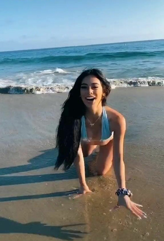 2. Sweet Lauren Kettering in Cute Blue Bikini at the Beach