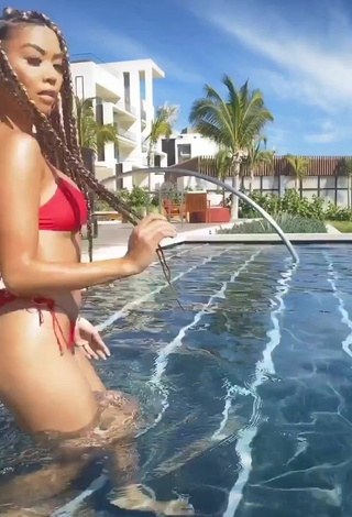 Cute Liane Valenzuela in Bikini at the Pool