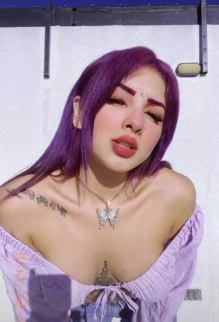 Beautiful Lilacoloridas in Sexy Purple Crop Top
