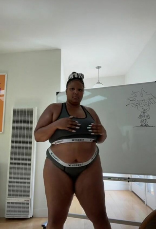 Sexy Lizzo in Grey Panties