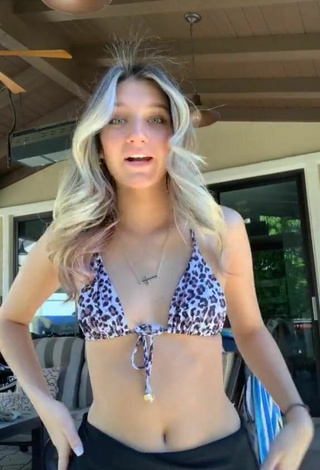 3. Sweet Mads Lewis in Cute Leopard Bikini Top