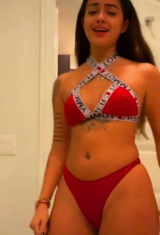 3. Dazzling Malu Trevejo in Inviting Red Bikini