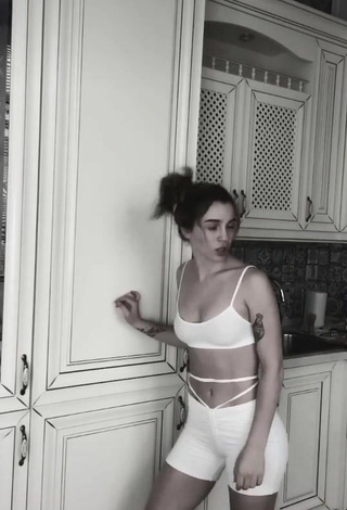 2. Sexy Maryana Ro in White Crop Top