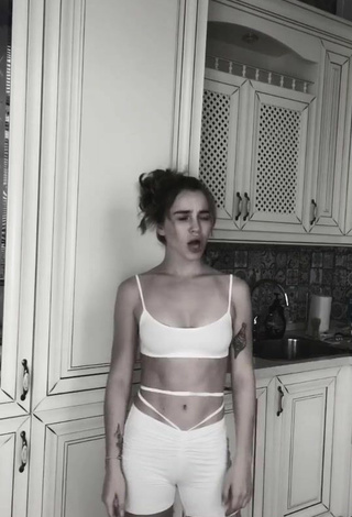 5. Sexy Maryana Ro in White Crop Top