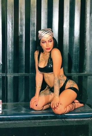 Sexy Mirella Fernandez Shows Cleavage in Black Lingerie