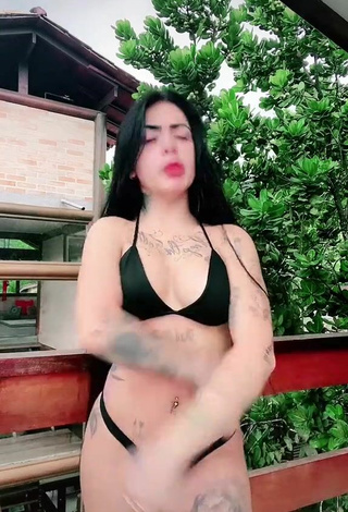 Erotic Mirella Fernandez in Black Bikini