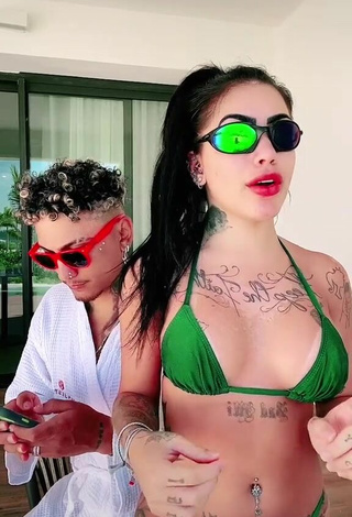 1. Amazing Mirella Fernandez in Hot Green Bikini
