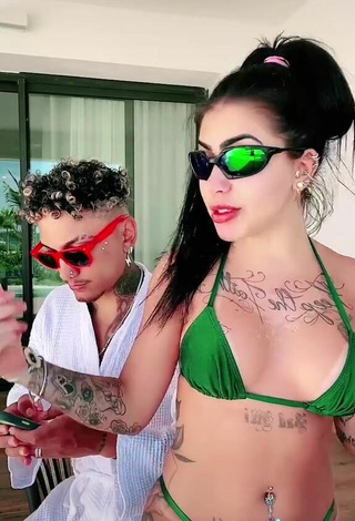 3. Amazing Mirella Fernandez in Hot Green Bikini