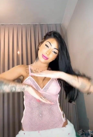 3. Sexy Mirella Fernandez in Pink Bodysuit