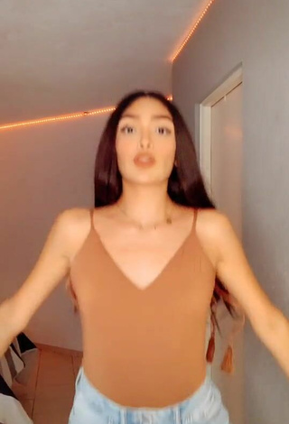 4. Sexy Mia Salinas in Beige Top