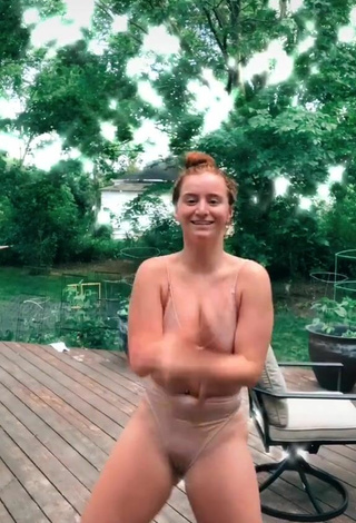 2. Sexy Mikaila Murphy in Beige Swimsuit