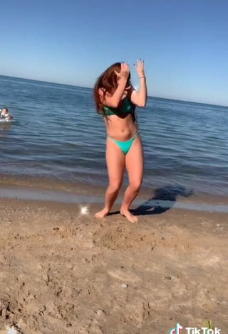 4. Elegant Mikaila Murphy in Blue Bikini at the Beach