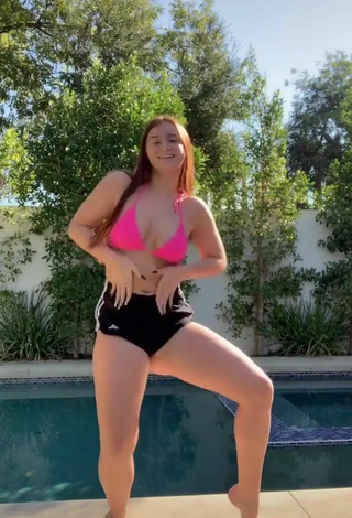5. Sexy Mikaila Murphy in Pink Bikini Top at the Pool