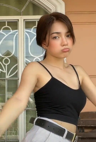 4. Sexy Mika Salamanca in Black Crop Top