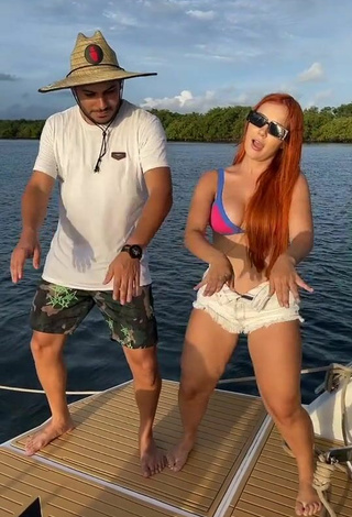 5. Beautiful Mirela Janis in Sexy Bikini Top on a Boat