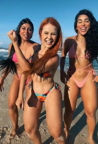 Cute Mirela Janis Shows Cleavage in Bikini at the Beach