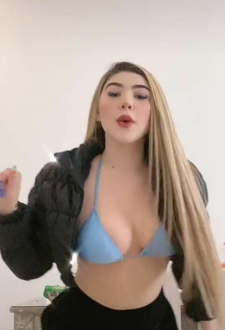 Alluring Paola Montserrat Pantoja Lizárraga in Erotic Blue Bikini Top