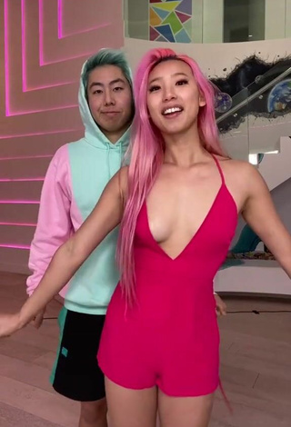 2. Sexy Michelle Chin in Pink Overall