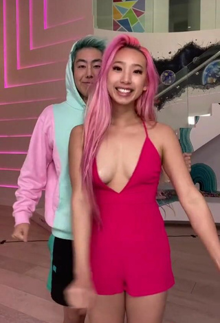 3. Sexy Michelle Chin in Pink Overall
