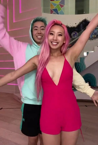 4. Sexy Michelle Chin in Pink Overall