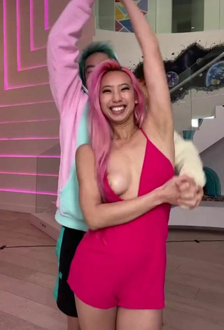 5. Sexy Michelle Chin in Pink Overall
