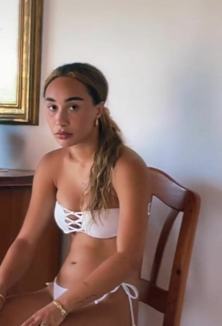 4. Sexy Eva Gutowski Shows Cleavage in White Bikini