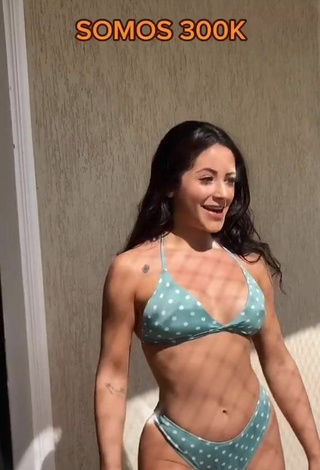 2. Nathalia Valente shows appealing Polka Dot Bikini