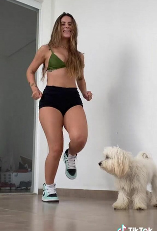 4. Sweetie Nathalia Valente in Green Bikini Top
