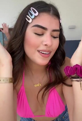 2. Erotic Nicole García in Pink Bikini Top