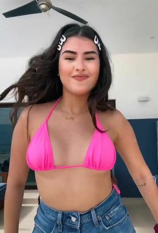 2. Amazing Nicole García in Hot Pink Bikini Top