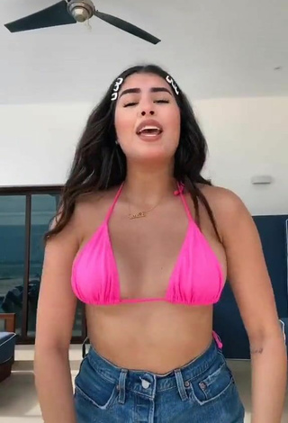 3. Amazing Nicole García in Hot Pink Bikini Top