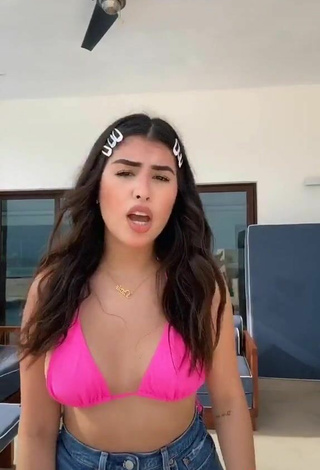 5. Beautiful Nicole García in Sexy Pink Bikini Top