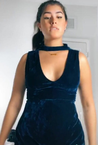 5. Sexy Nicole García in Blue Overall