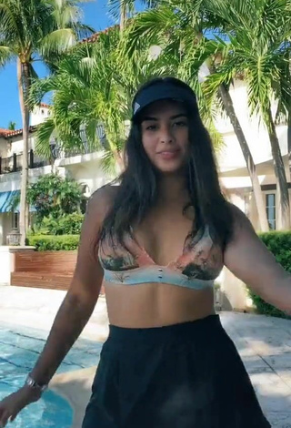 Sweetie Nicole García in Bikini Top at the Pool