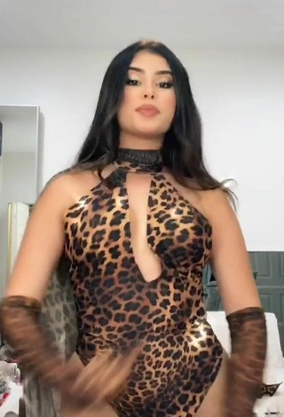 3. Sexy Nicole García in Leopard Swimsuit