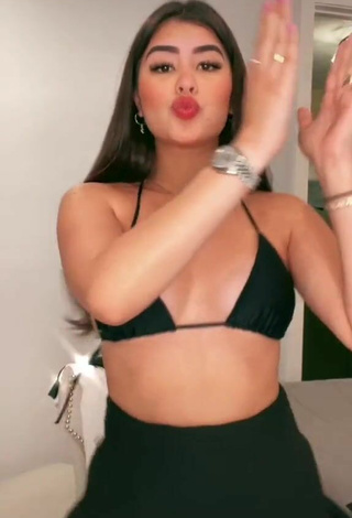 Hot Nicole García in Black Bikini Top