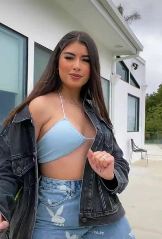 5. Sexy Nicole García in Blue Bikini Top