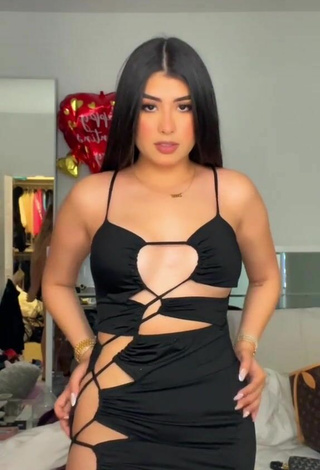 Sweetie Nicole García in Black Dress