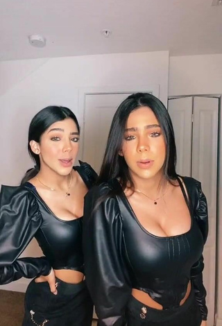 Hot Melanie & Meila Shows Cleavage in Bodysuit