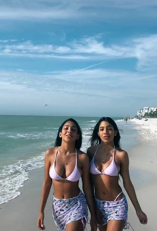 Beautiful Melanie & Meila in Sexy Bikini Top at the Beach