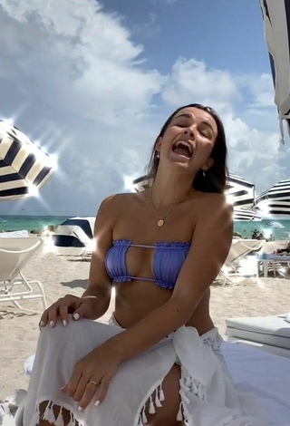3. Sweetie Pierson Wodzynski in Blue Bikini Top at the Beach