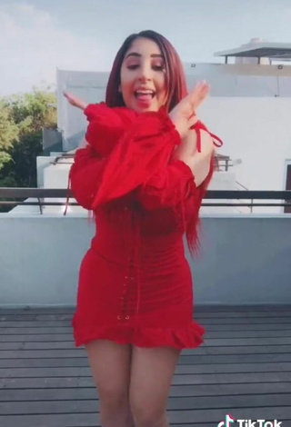 5. Sexy Ana Daniela Martínez Buenrostro Shows Cleavage in Red Dress