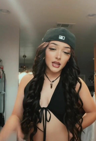 Sexy Hailey Orona in Black Bikini Top