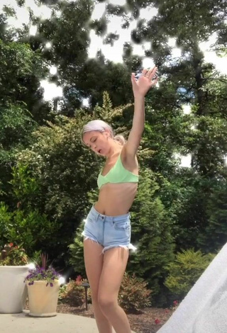 5. Hot Riley Hubatka in Light Green Bikini Top