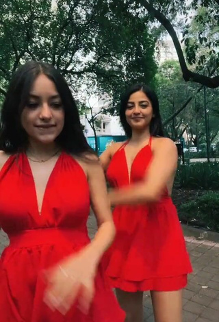 3. Sexy Shaulaponce2.0 in Red Dress
